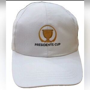 Presidents Cup Golf Hat White Imperial Sports Adjustable Cap Embroidered Logo